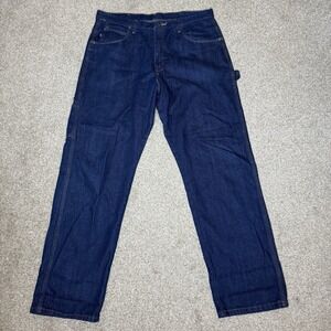 Red Kap Carpenter Work Jeans Men's Size 36x32 Five Pocket Hammer Loop Utility